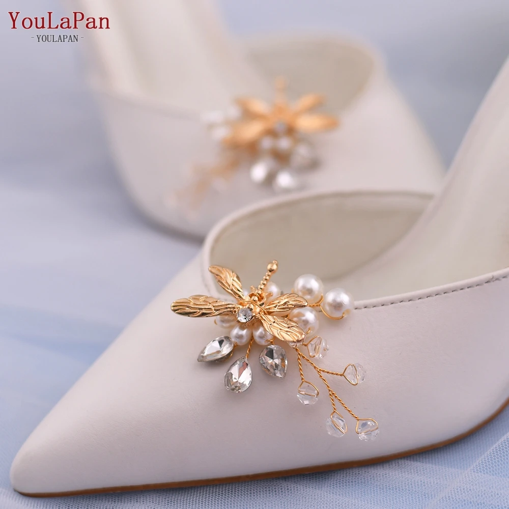 YouLaPan 1 Pair Shoe Clips Removable Charm Woman Shoe Buckle Bride Bridesmaid Wedding Shoe Accessories Heels Decoration Clip X33