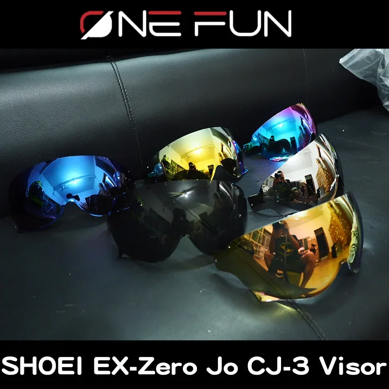 Helmet Visor for Shoei CJ3 JO Visor EX-ZERO / Jo Face Shield Sun Shield Motorcycle AccesSories Lens Case Full Face Mask Glasses