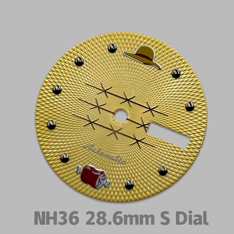 

NH36 28.6mm S5 logo dial, no-luminous, compatible with NH36 movement, watch modification part.