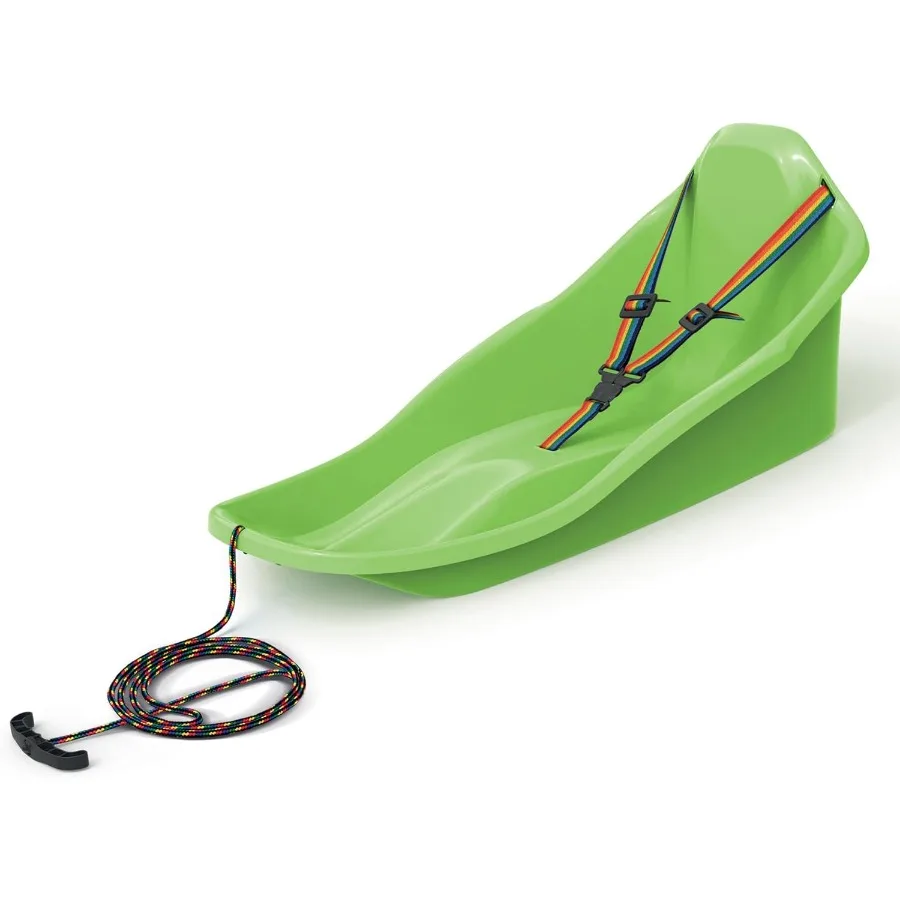 

Санки-снегокат ExploRide - Тобогган с тросом для тяги и ремнем безопасности; Уличные пластиковые зимние санки для малышей