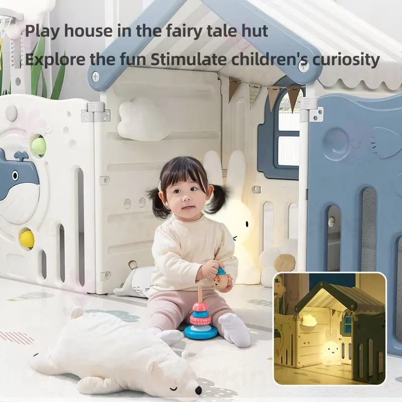 Master Style Playpen Para Bebe Cartoon Corsair Indoor Hdpe Activity Center Large Toddler Baby Playpen Fence With Safety Gate - view 3