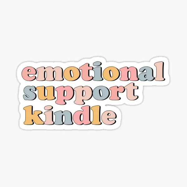 Emotional Support Kindle  5PCS Stickers for Decor  Bumper Cute Print Cartoon Funny Luggage Decorations Car Art Kid Living Room