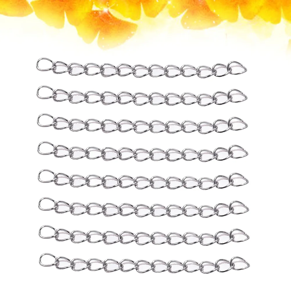 

100 Pcs Necklace Adjustment Chain Accessories Jewelry Extender Bracelet Chains for Making Silver Extenders Extension
