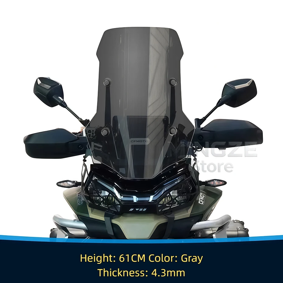 Voor CFMOTO 800 MT 51 CM-66 CM Motorfiets Hoge Kwaliteit Scherm Voorruit Windgeleiders Voorruit Transparant/Grijs CF800MT MT800