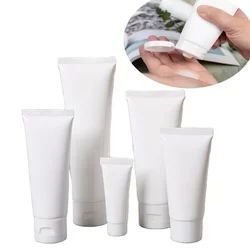 10Pcs 10ml-100ML Squeezable White Plastic Soft Tubes Bottles Travel Cosmetics Sample Container For Face Cream Make-up Lotion