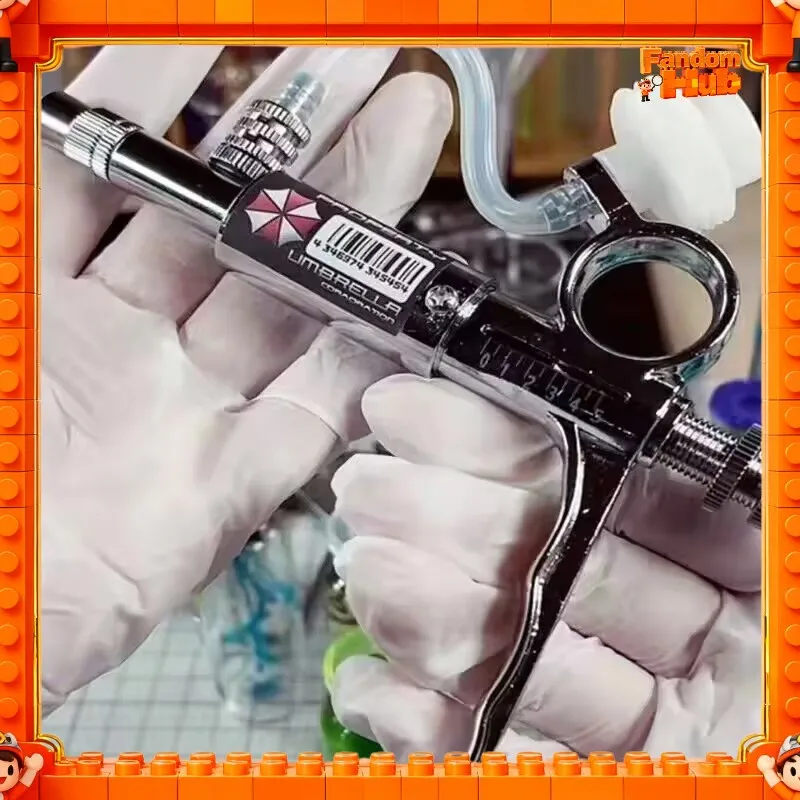 Resident Evil Merch  Handmade  T-Virus Set - Sample Bottles, Syringes And Injectors, No Injection Function Pure Model Props,