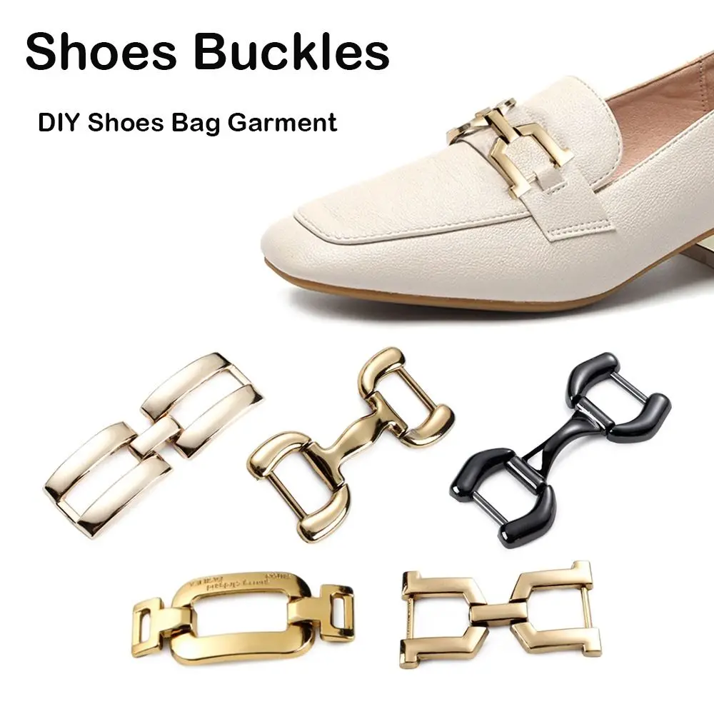 4pcs New Fashion Decoration Garment Hardware Belt Buckle Metal Shoe Chain Shoes Buckles Metal Buckles DIY Shoes Bag