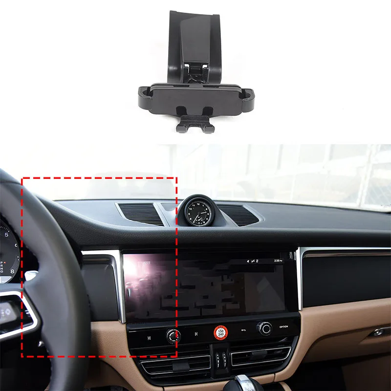 

Car Mobile Phone Stand on the Central Control Navigation Screen Side Support 360 Rotating for Porsche Macan /Cayen 2016-2023