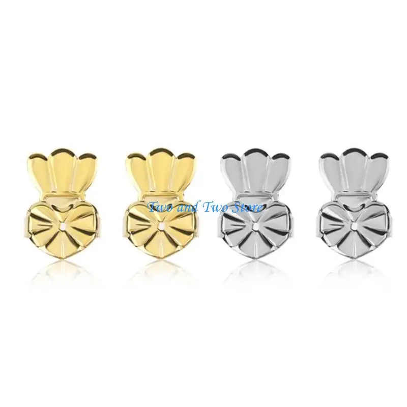 HX6F 2 0.39x0.55in Crown Earring Backs Replacements for Posts Earring Backings Secure for Studs Locking
