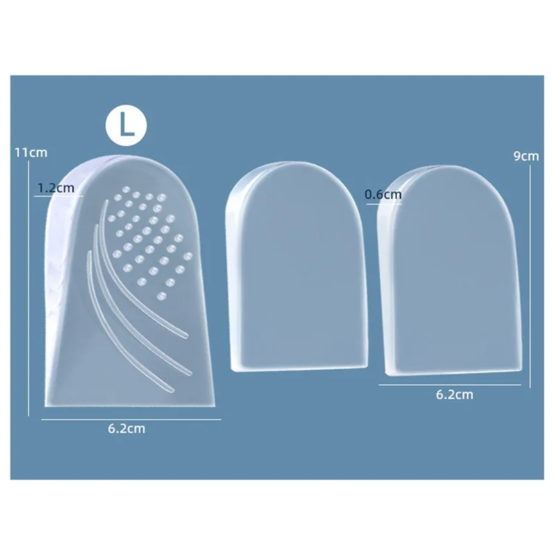 نعال داخلية لزيادة الارتفاع مكونة من 3 طبقات قابلة للتعديل من BAAU، أرجل على طراز XO قابلة للتعديل لزيت طول الساق - متينة وسهلة الاستخدام #6