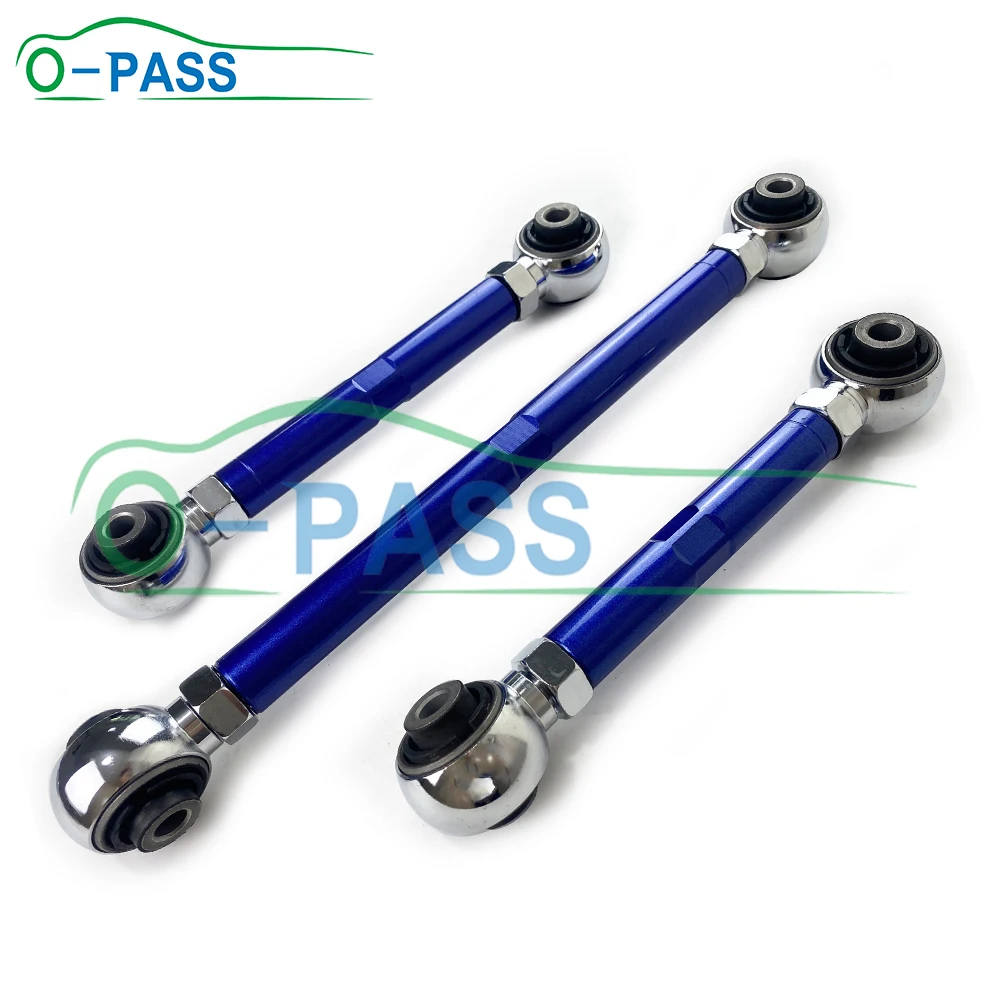 OPASS Rear Adjustable Control arm Set For BMW 1-Series 3-Series E81 E87 E91 E92 E93 33326763473 33326763471 33326765425 1 Set