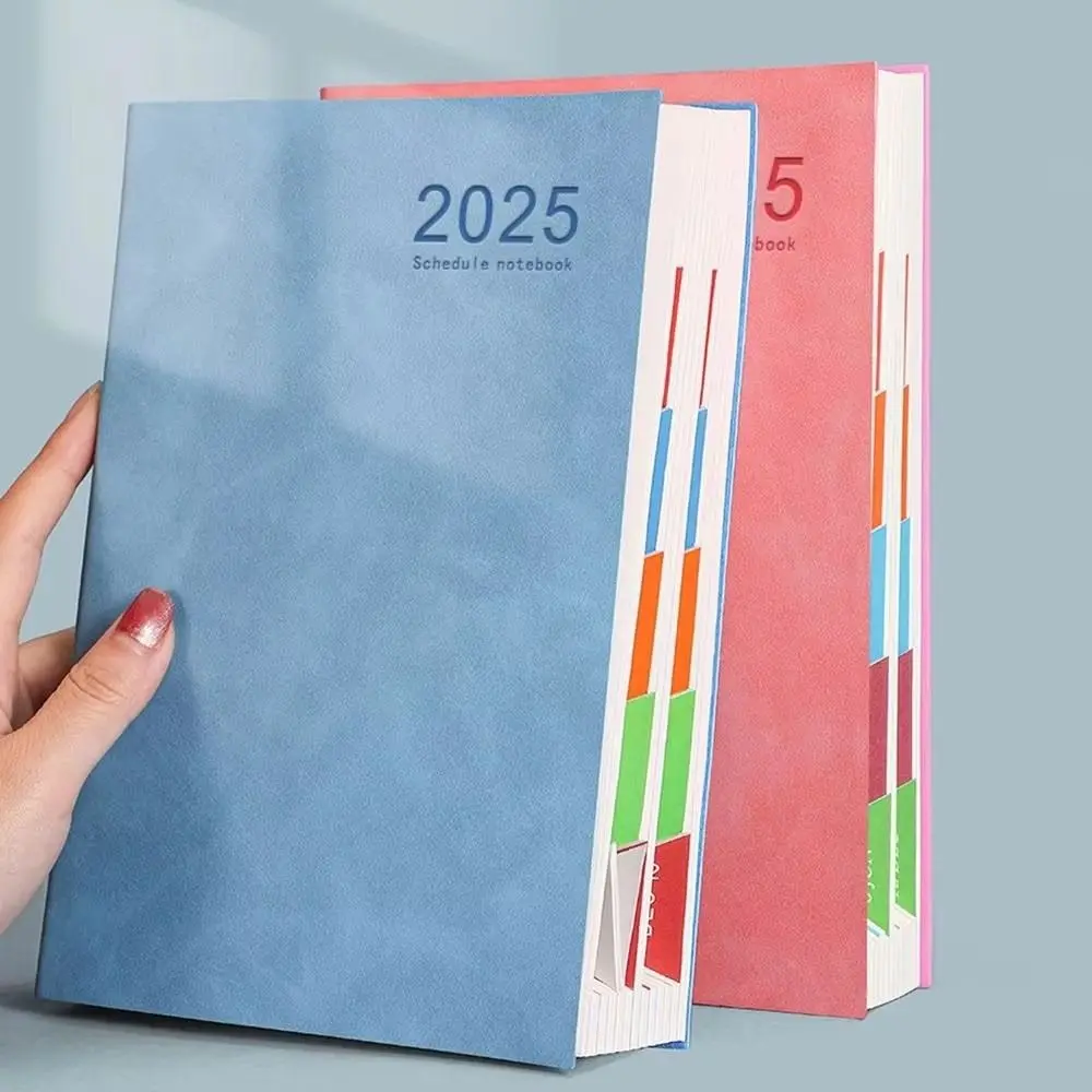 Thicken 2025 A5 Agenda Notebook To Do List PU 2025 Planner Notebook Diary Journal Schedule Planner Notepad Office Supplies