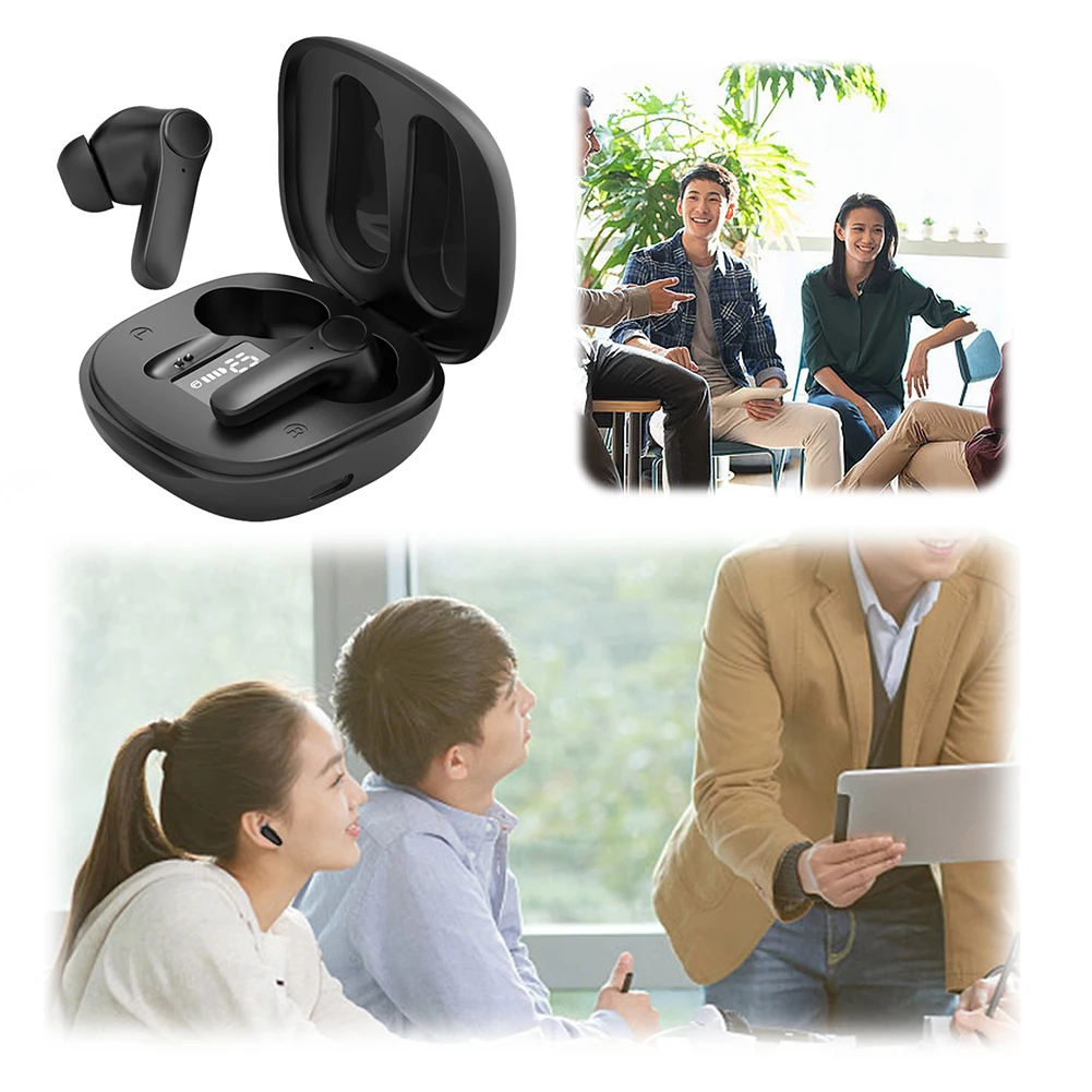 144 Languages Real Time Translator Earbuds 99% Accuracy Wireless BT Instant Translated Smart Voice Translator Translator Headset