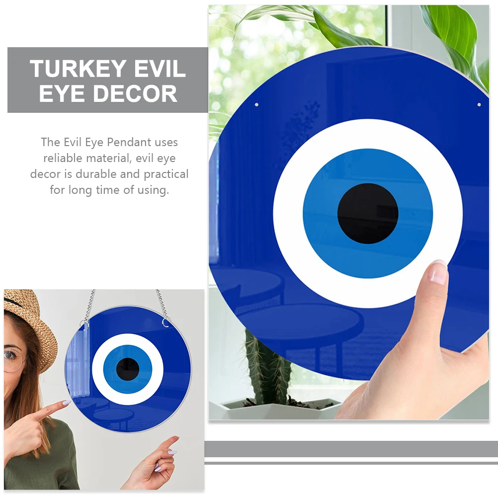 

1Set Evil Eye Pendant Hanging Decor Durable Lightweight Wall Window Door Turkish Evil Eye Protection Ornament Home Decor