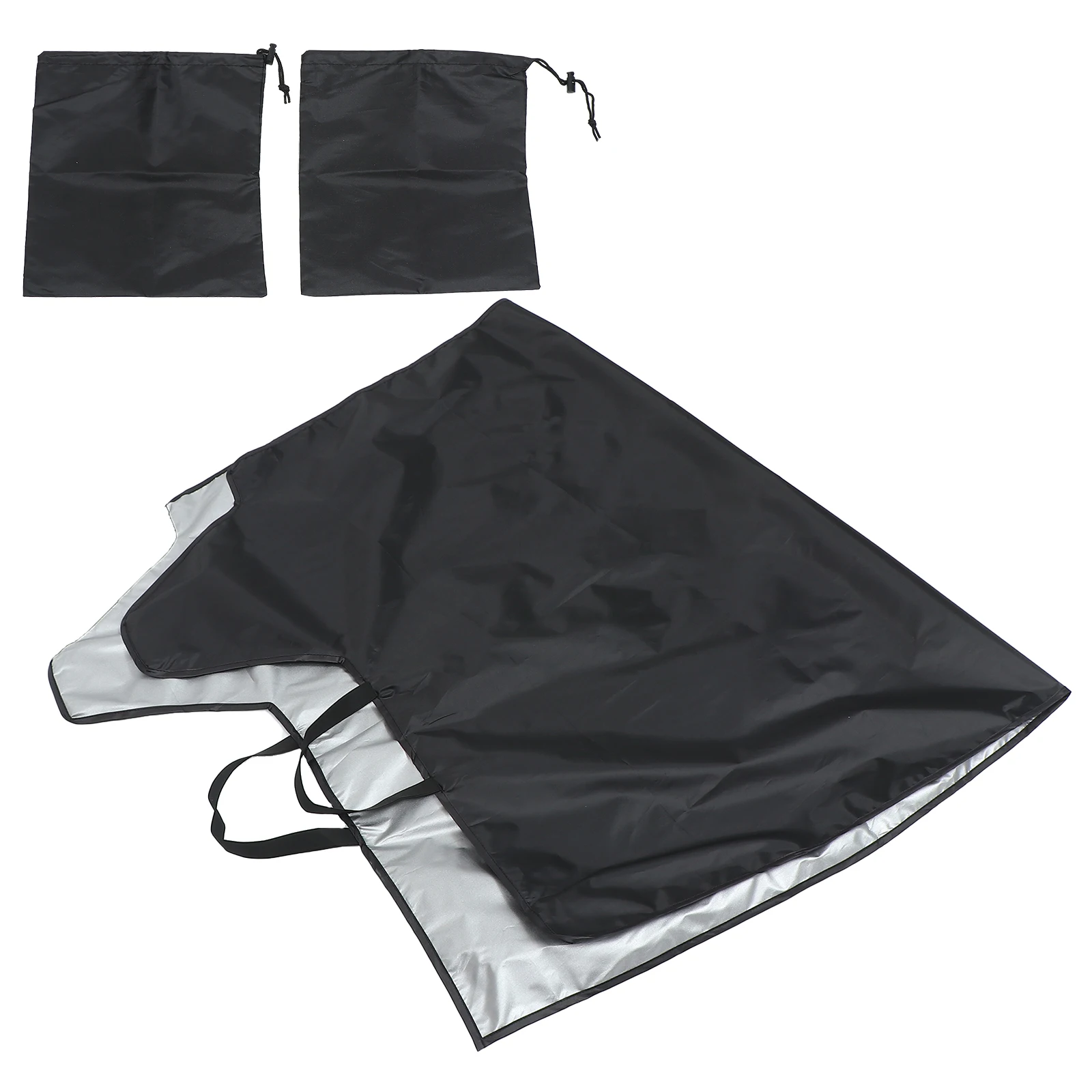 

Car Windshield Snow Cover Black Anti Frost Sunshade for Truck Car Front Rear Protect Lightweight Foldable Portable Easy Store