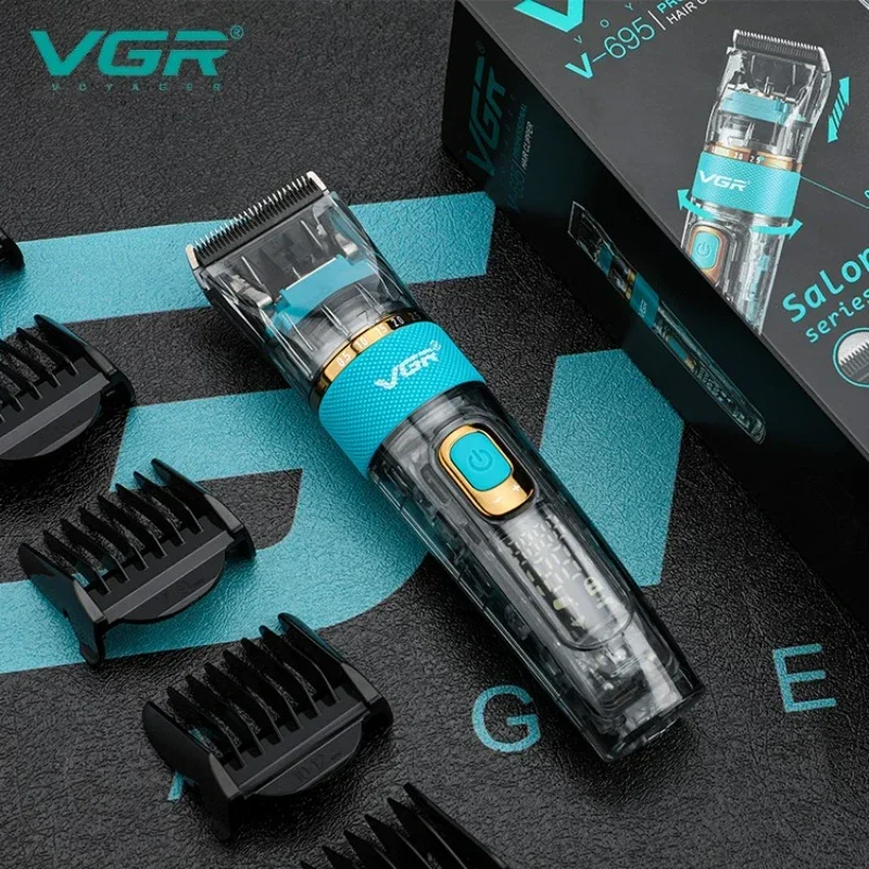 VGR Clipper Professional Hair Clipper Cordless Hair Trimmer Haircut Machine IPX7 Waterproof Trimmer for Men Rechargeable V-695