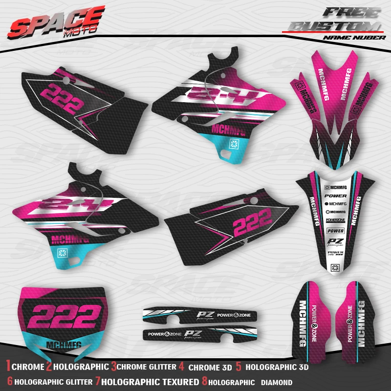 SPACE MOTO For YAMAHA 15-21 YZ125-250 16-21YZ250X Custom Motorcycle Graphics Background Decals Stickers