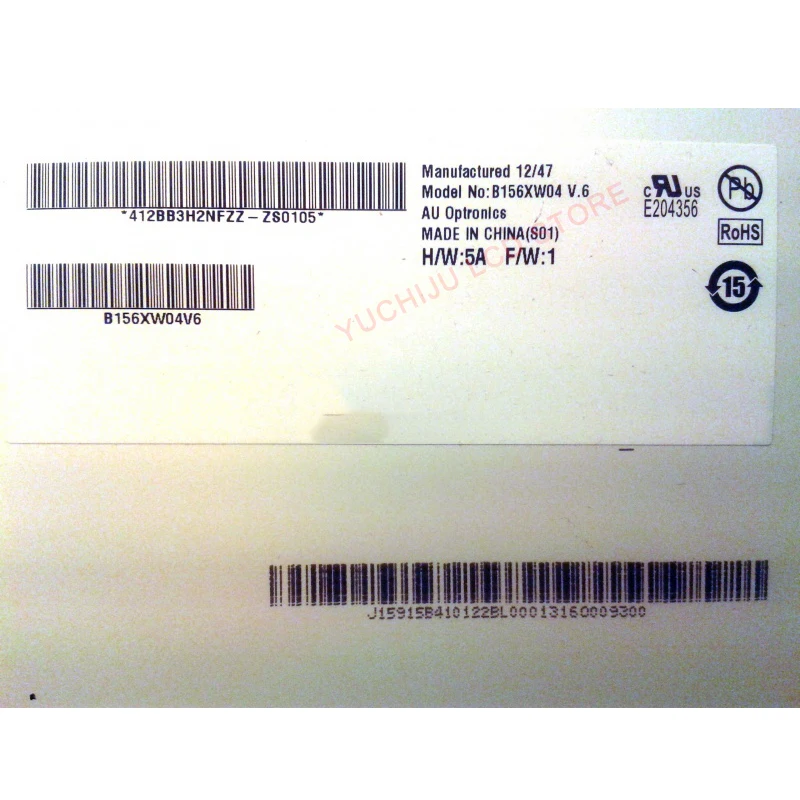 B156XTN04.2 B156XTN04.3 B156XW04 V0 B156XW04 V1 B156XW04 V5 B156XW04 V6 BT156GW03 V.0 15.6 "HD 1366*768 شاشة الكمبيوتر المحمول LVDS 40Pin