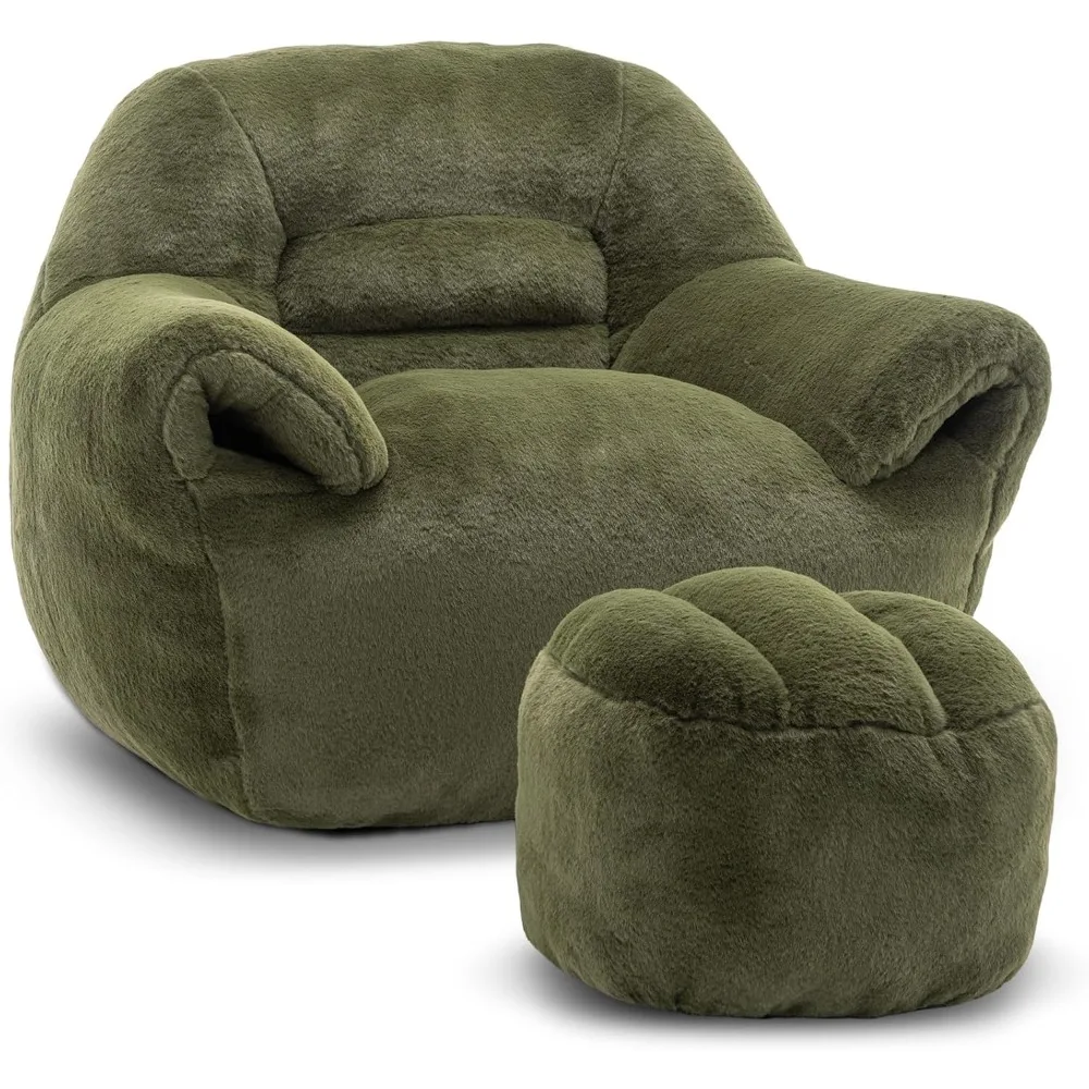 كراسي كبيرة من الجلد الصناعي لغرف النوم وغرف المعيشة مع حشوة شاملة