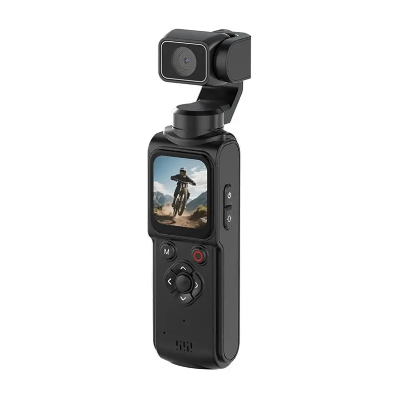 FEDI-4K Vlog Pocket Gimbal Camera With Face Tracking,18X Zoom, Wifi Handheld Stabilizer For Live Streaming Travel Vlogging
