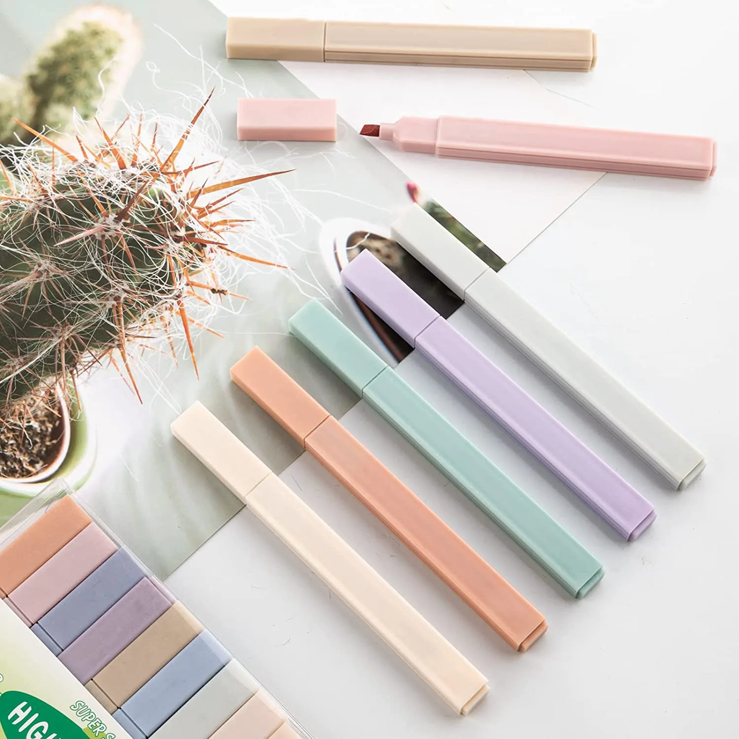 Aesthetic Highlighters Cute Assorted Colors Bible Highlighters and Pens No Bleed with Soft Tip 12 Color Aesthetic PensJAS