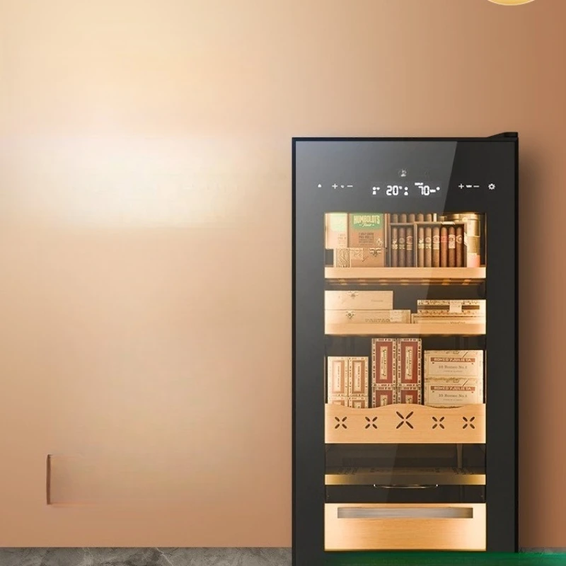 

Cigar cabinet constant temperature and humidity air cooling bare cedar wood constant temperature cigar compression