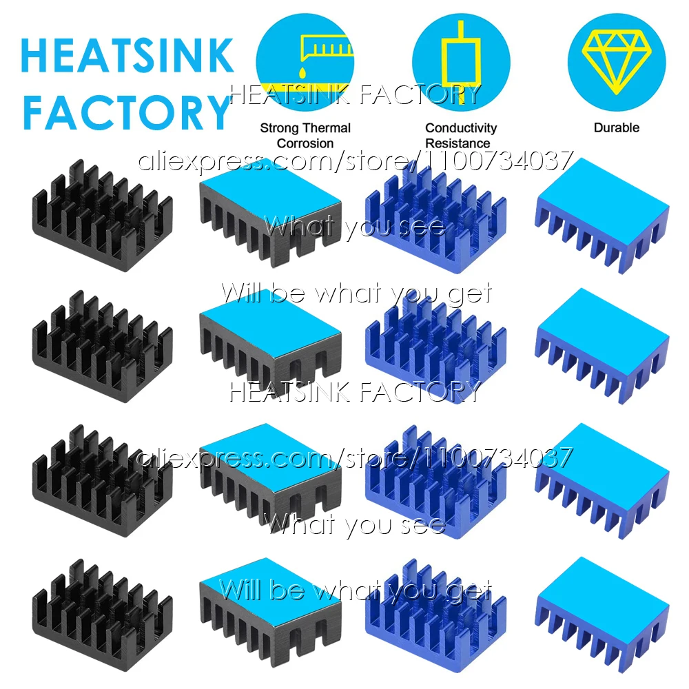 

10x14x6mm Aluminum Zigzag Heatsink Cooling Radiator Electronics Cooler Heatsink for MOS GPU IC Chip