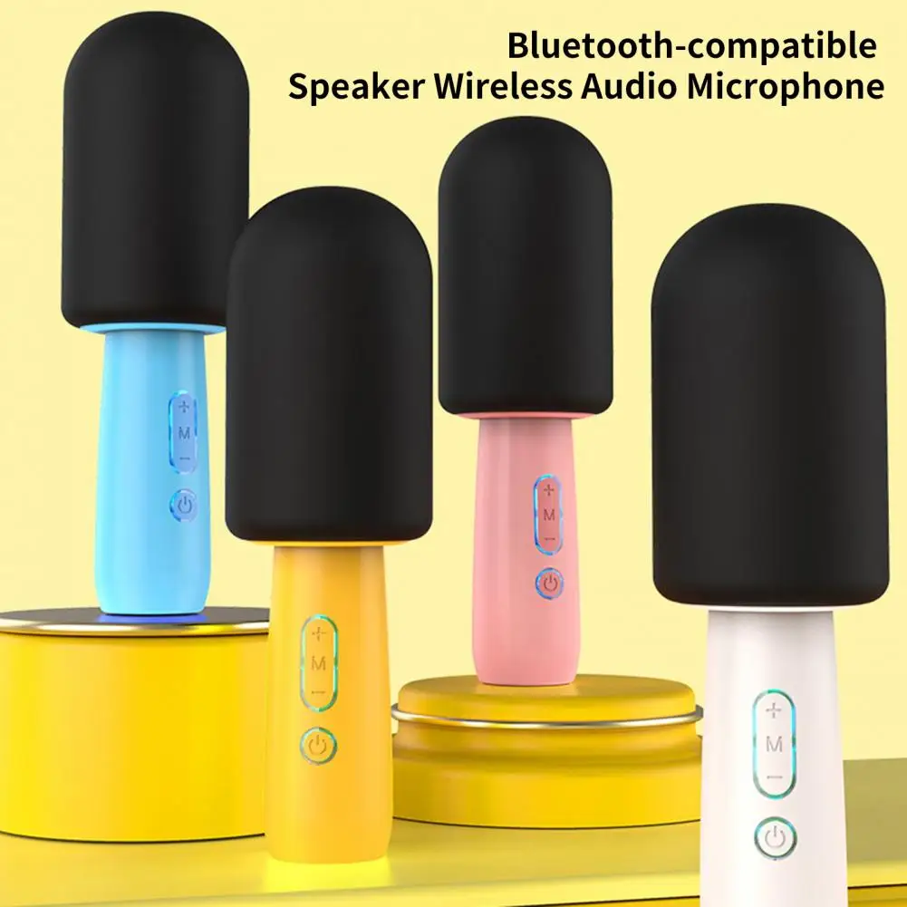 

Wireless Microphone Integrated With USB Cable Live Broadcast ABS Bluetooth-compatible Speaker Wireless Audio Microphones