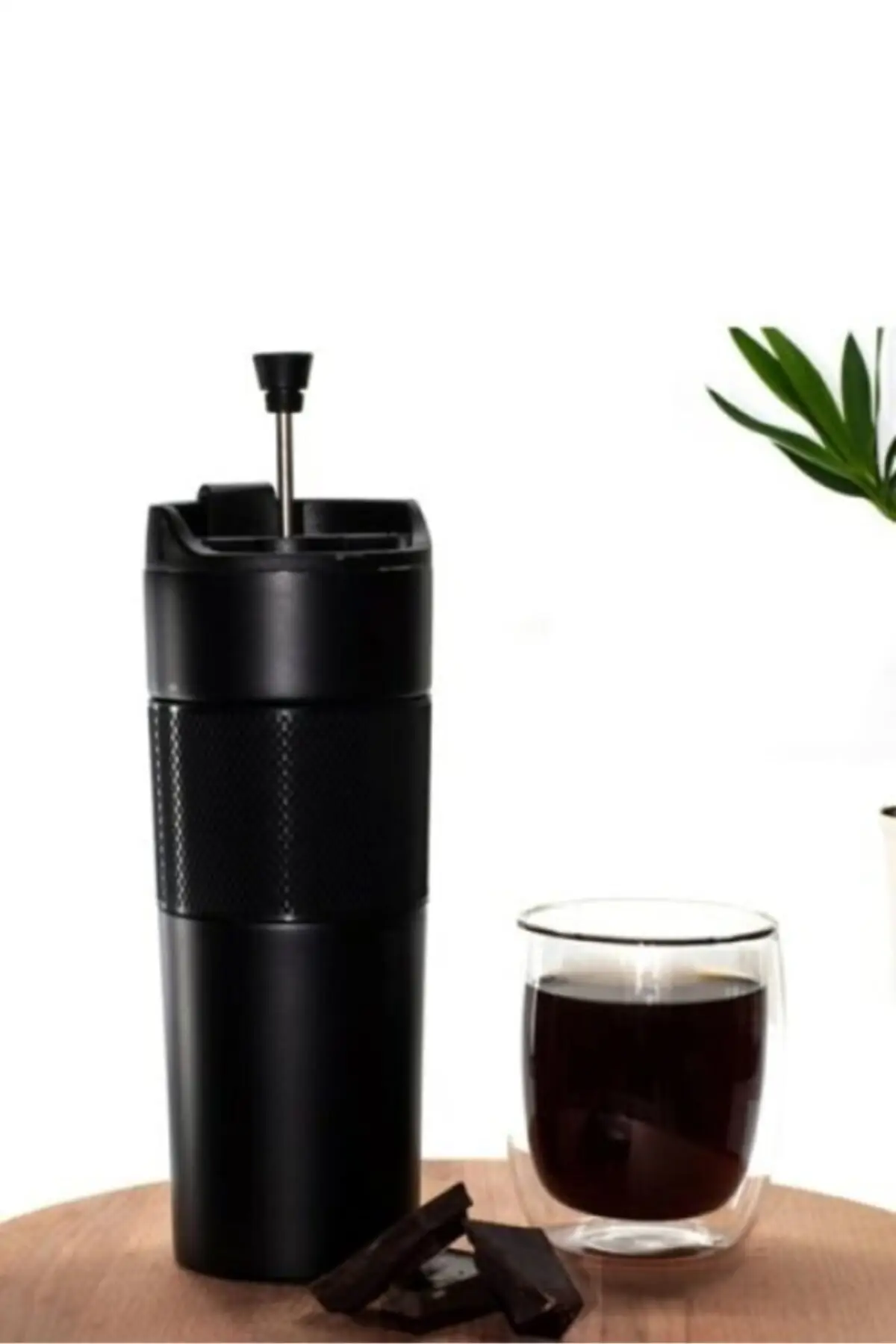 Lux Steel Thermos with French Press 500 Ml Vacuum Thermos Hot Tea Coffee Stylish Design New Season Gift Products