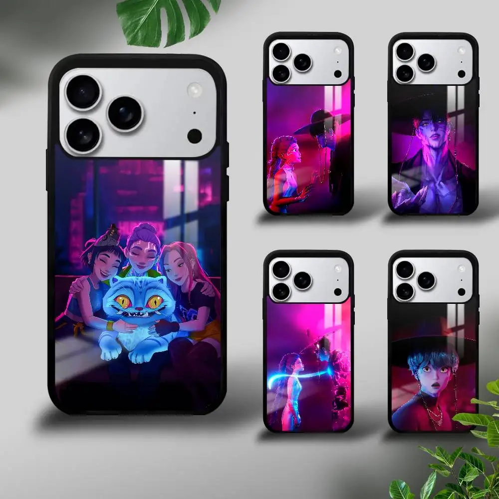 

Kpop D-Demon H-Hunter Phone Case For iPhone 17 16 15 14 13 12 11 Pro Max Mini Plus Hard Mirror Funda