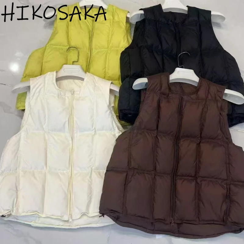 

2025 New Fashion Women Clothing Casual All-match Sleeveless Elegant Down Vest Korean Loose Casual Lightweight Parkas Waistcoats