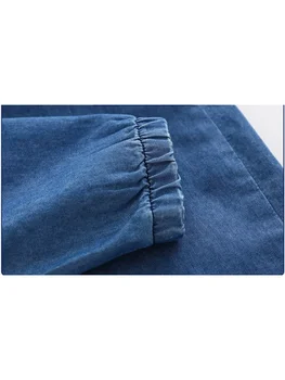 1-6Y Kids Boys Jeans Korean 2026 Spring Elastic Waist Denim Pants with Pockets Stylish Soft Autumn Casual Solid Color Trousers 6