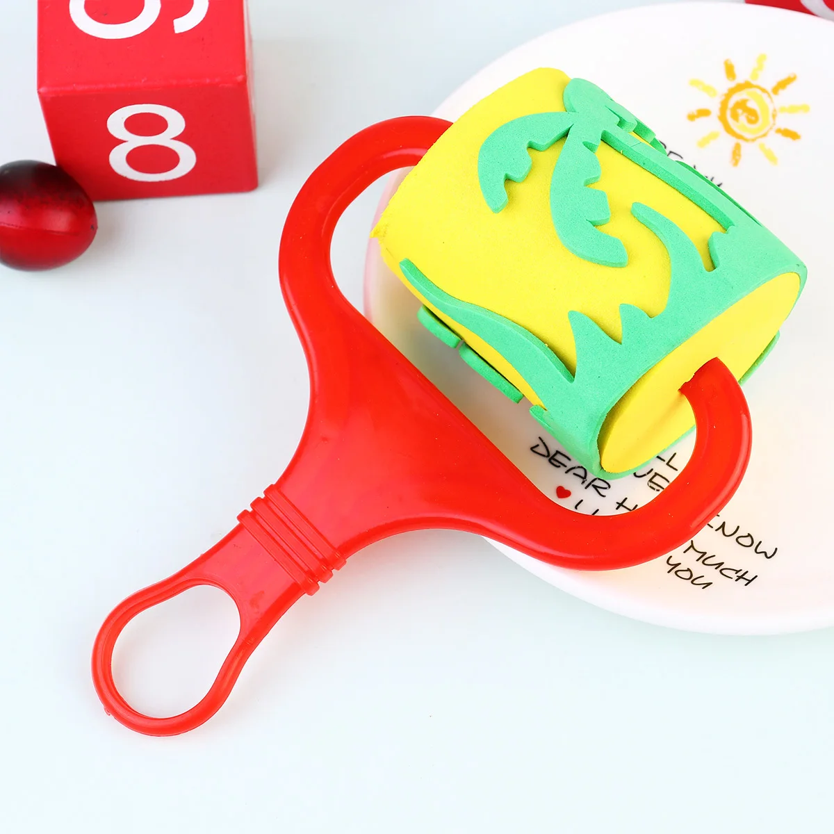 

5Pcs Kids Animal Pattern Sponge Roller Stampers Colorful Paint Drawing Tools Preschool Kindergarten Art Craft Sponge Stamper