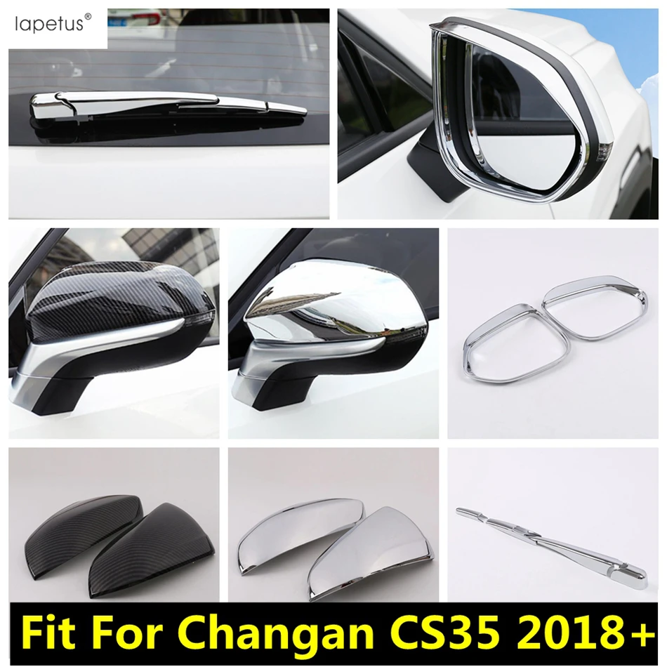 

Rear Window Wiper Rearview Mirror Rain Eyebrow Shade Frame Decor Cover Trim Accessories Exterior For Changan CS35 2018 - 2020