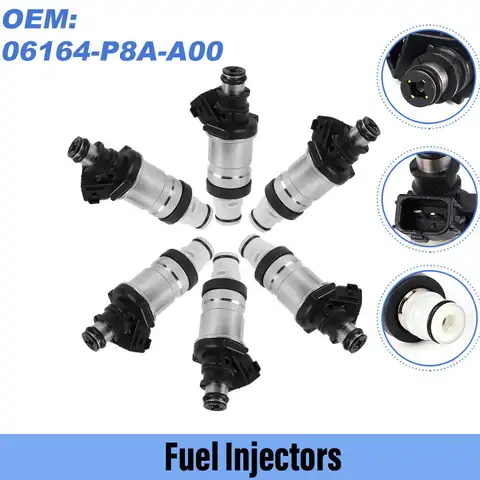 4/6pcs FUEL INJECTORS 06164-P8A-A00 06164P8AA00 For CIVIC EL 1.6L ACCORD CL 2.3L FJ10562  2-18744 158-0586 84212195 12621010801
