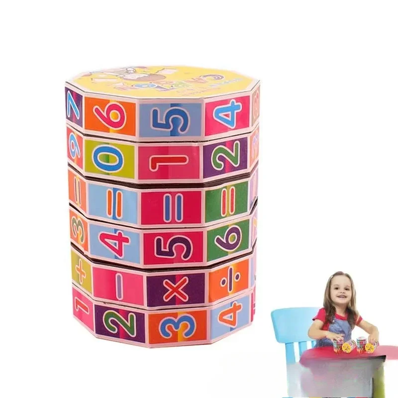 xgnvpy Math Cube Early Learning Teaching Developmental Baby Toy Intelligence Arithmetic Puzzle Study Aid for Kids Children