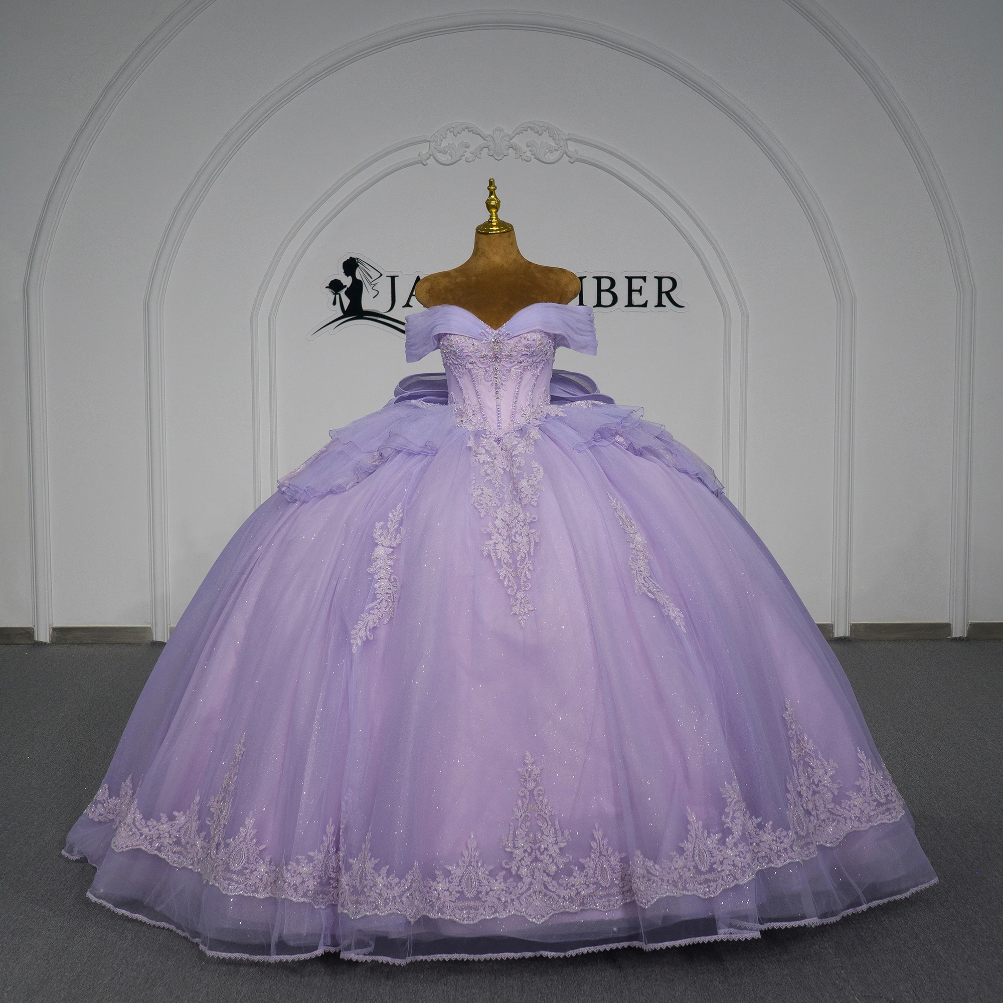 Customized Quinceanera Dresses Purple Vestidos De 15 Años Lace Skirts Layering Birthday Party Dresses vestidos de 15 quinceañera