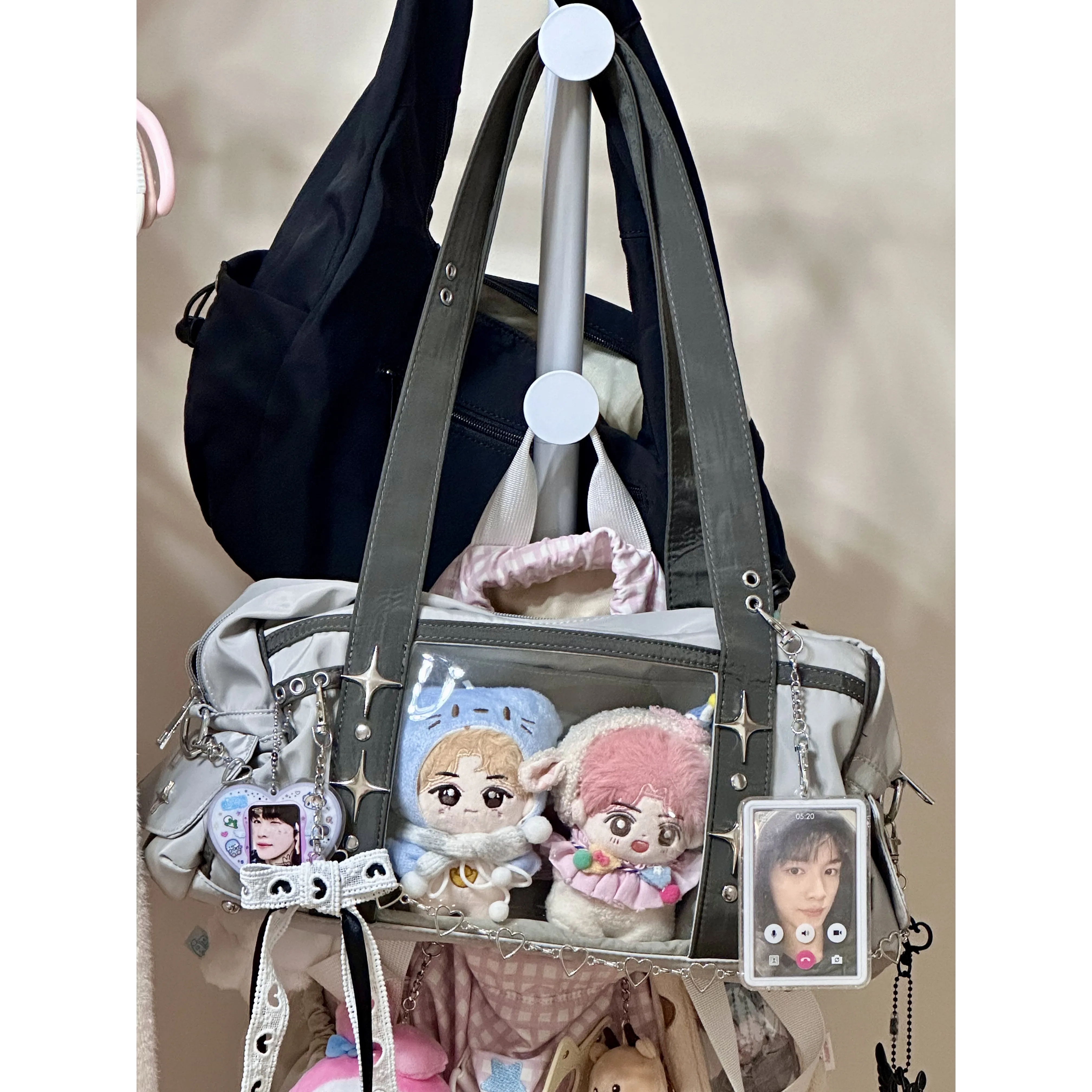 

Kpop Han Yu Pain Bag Subculture Baby Bag Star Chasing Girl Bag anime y2k Yabi One Shoulder Oblique Cross Commuter Leisure
