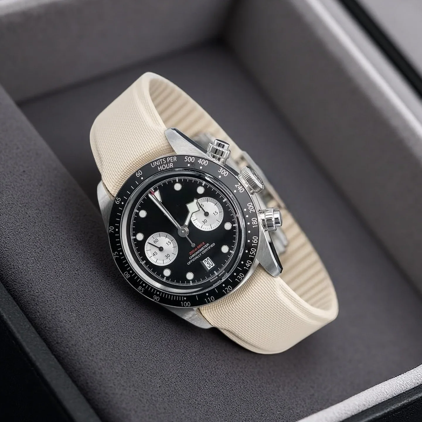 20mm 21mm 22mm Premium CTS FKM Rubber Watch Strap Universal Curved End Quick Release For Omega For Tudor Butterfly Buckle