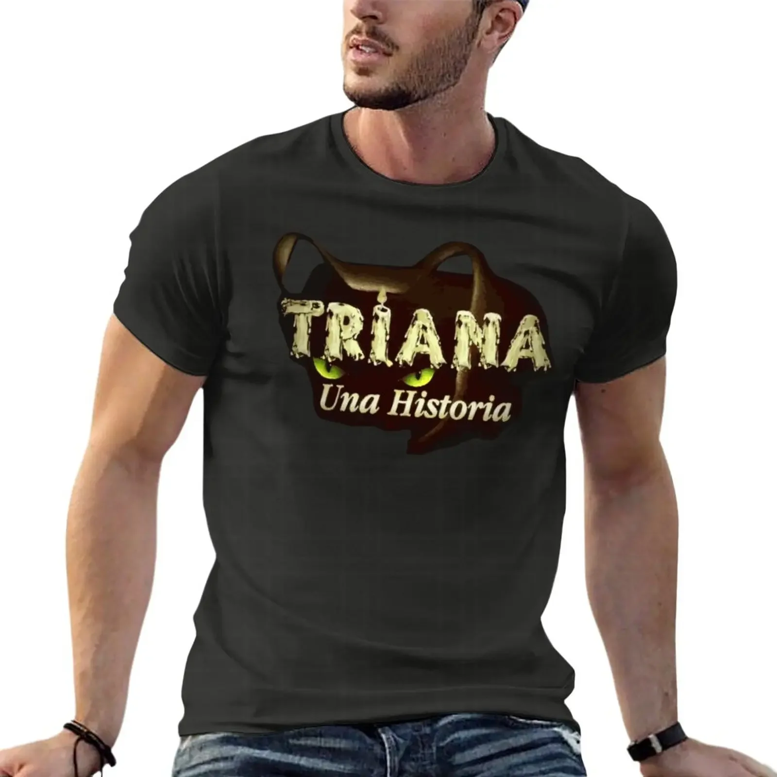 Triana Una Historia-camisetas de gran tamaño para hombre, ropa de marca, ropa de calle corta Sve, Top de talla grande