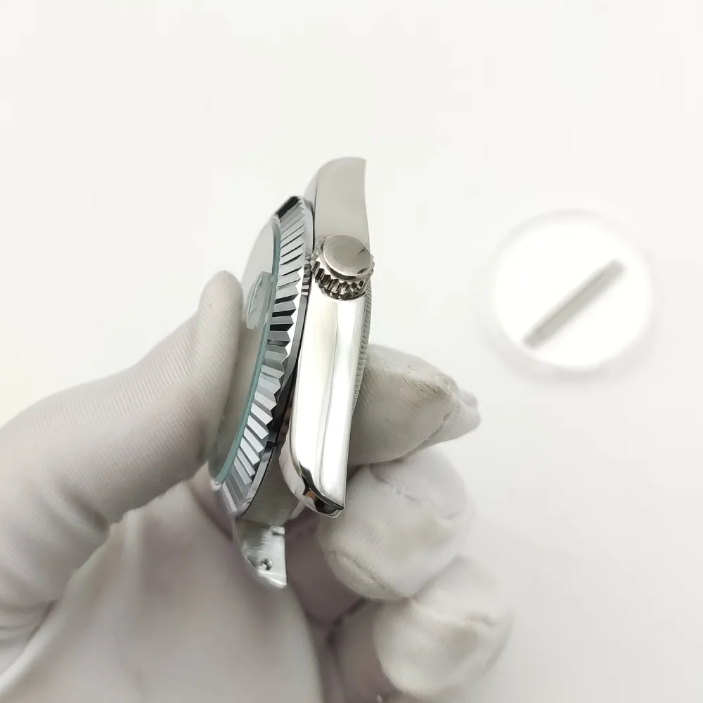 حافظة ساعة مقاومة للماء للرجال ، ظهر متين ، تاريخ ، NH35 ، 40 مللي متر