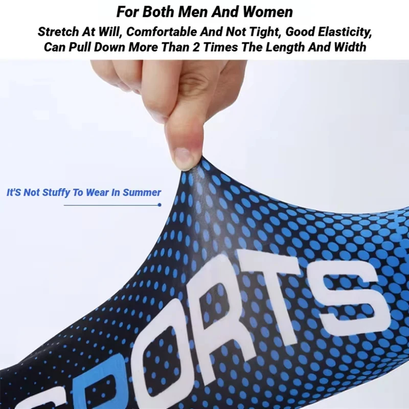 Summer Fashio Sunscreen Ice Silk Sleeve UV Sun Protection Cooling Anti-Slip Arm Sleeves Men Women Outdoor Sport Cycling view 5