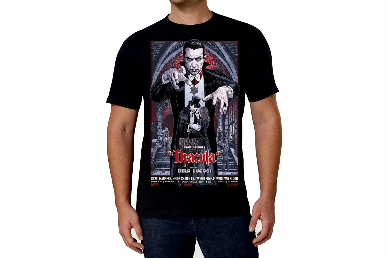 DRACULA Movie Poster T Shirt Bela Lugosi Classic Horror