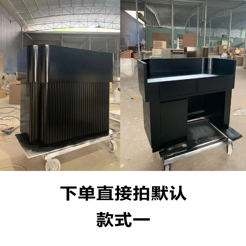 Light luxury checkout page Bar front desk High-end customization Simple service desk checkout page Modern reception desk