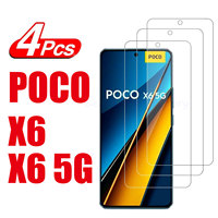 2/4Pcs 10D Tempered Glass For Poco X6 Screen Protector Glass Film