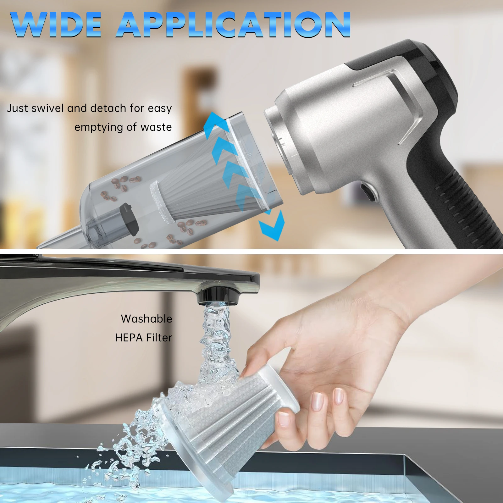 Omeser T98A Car Vacuum Cleaner Cordless Powerful Wireless Cleaner Vacuum Cleaner Cleaning Machine Portable Mini High Quality