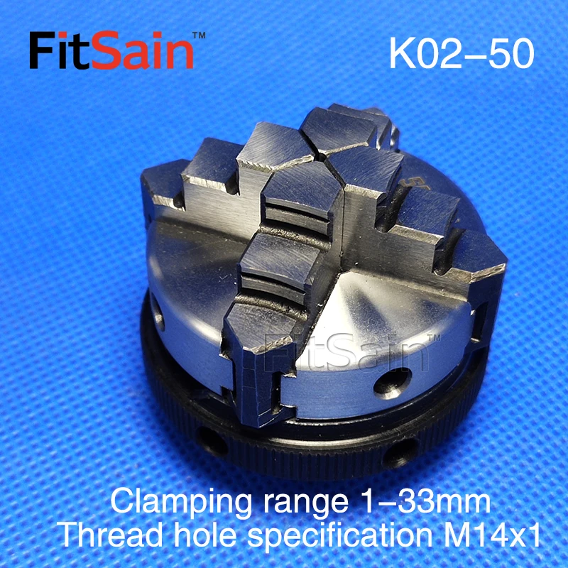FitSain-K02-50 Four jaw chuck CNC mini SELF-CENTING maiually operated chuck Bench Lathe parts