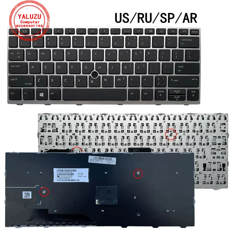 

США/RU/SP/AR английская/русская/испанская/арабская новая клавиатура для ноутбука HP 730 G5 735 G5 830 G5 835 G5 836 G5 HSN-I12C HSN-I30C