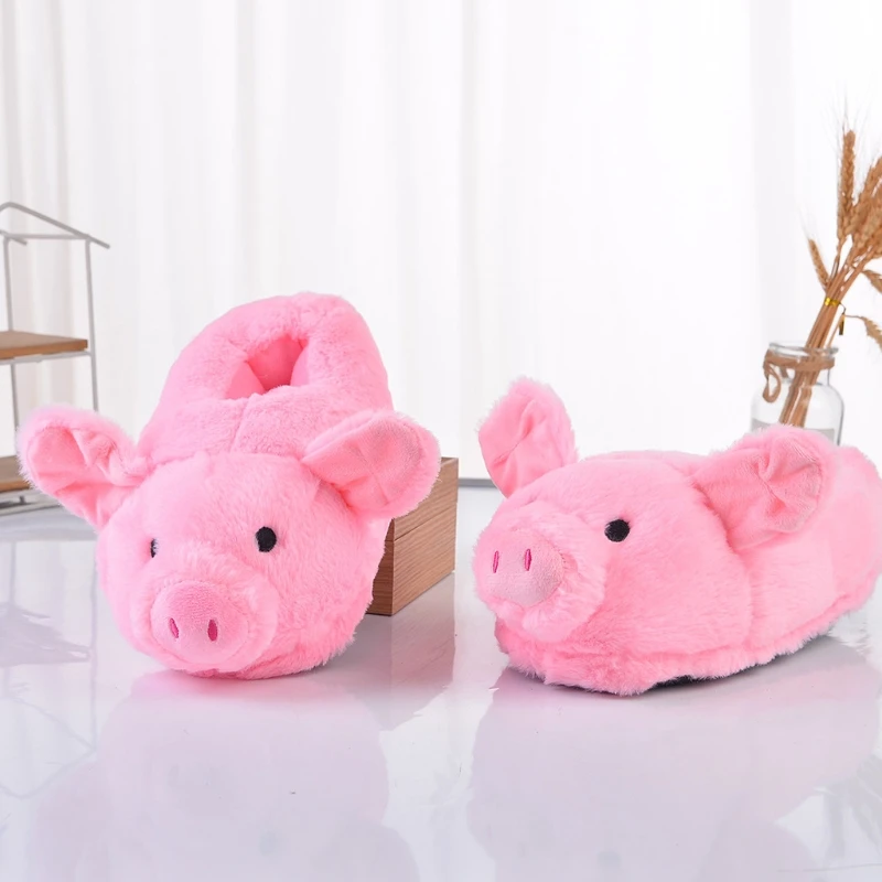 Cartoon Pig Funny Shoes Girls Lovely Indoor Slippers Ladies Home Shoes Fashion Plush Warm Slippers Women Winter Shoes