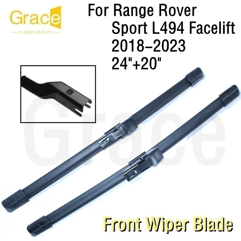 

Щетка стеклоочистителя для Range Rover Sport Mk2 L494 Facelift 24 дюйма + 20 дюймов, резиновая щетка для лобового стекла автомобиля 2018 2019 2020 2021 2022 2023